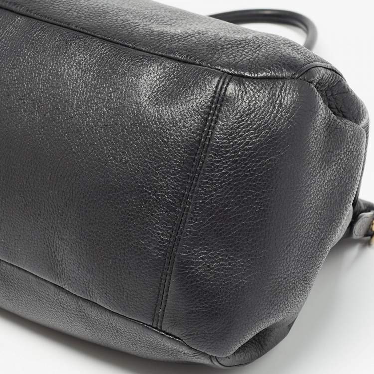 Pre Owned Coach Black Leather Morgan Tote