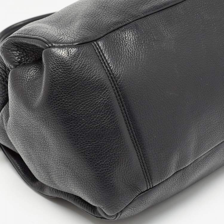 Pre Owned Coach Black Leather Morgan Tote