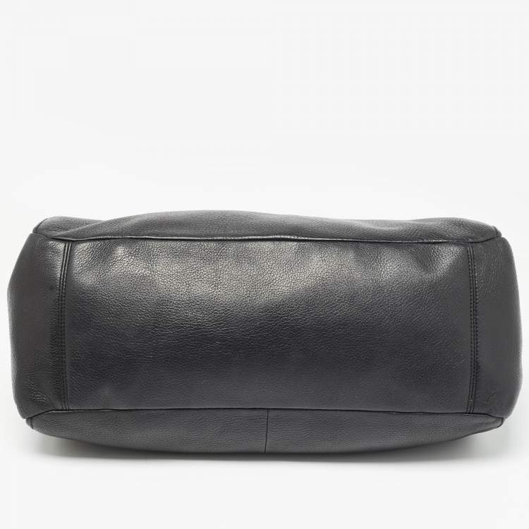 Pre Owned Coach Black Leather Morgan Tote