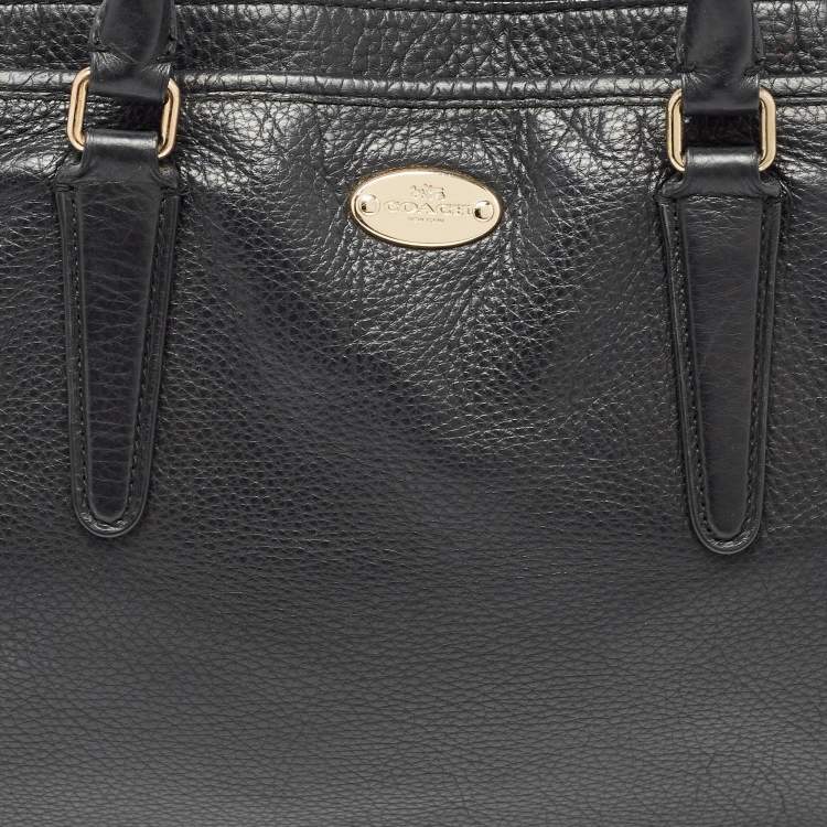 Pre Owned Coach Black Leather Morgan Tote