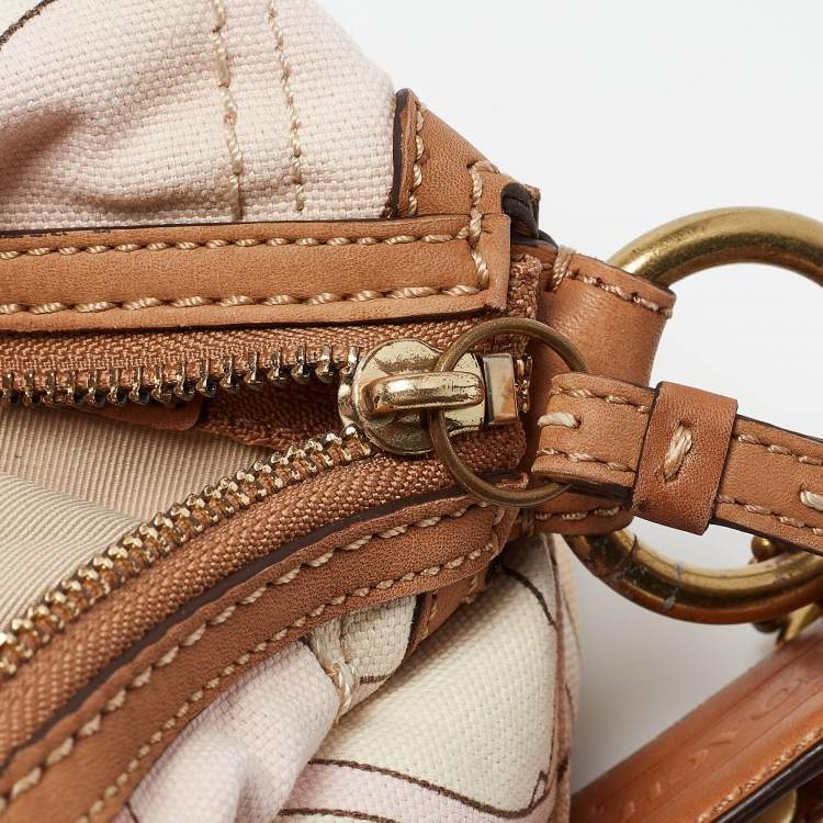 Pre Owned Coach Multicolor Signature Canvas Hobo