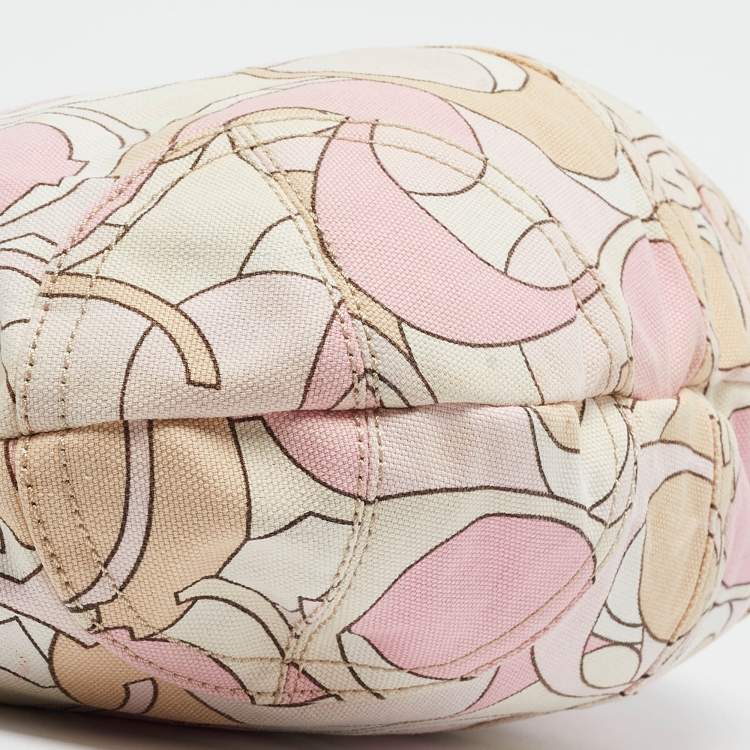 Pre Owned Coach Multicolor Signature Canvas Hobo