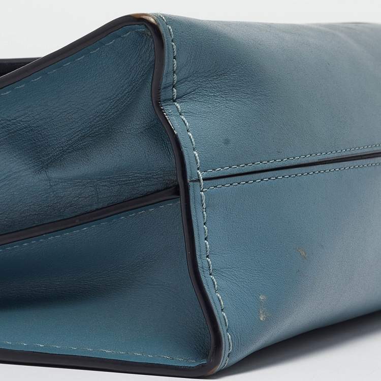 مملوكة مسبقًا Coach Blue Leather Small Parker Chain Flap Shoulder Bag