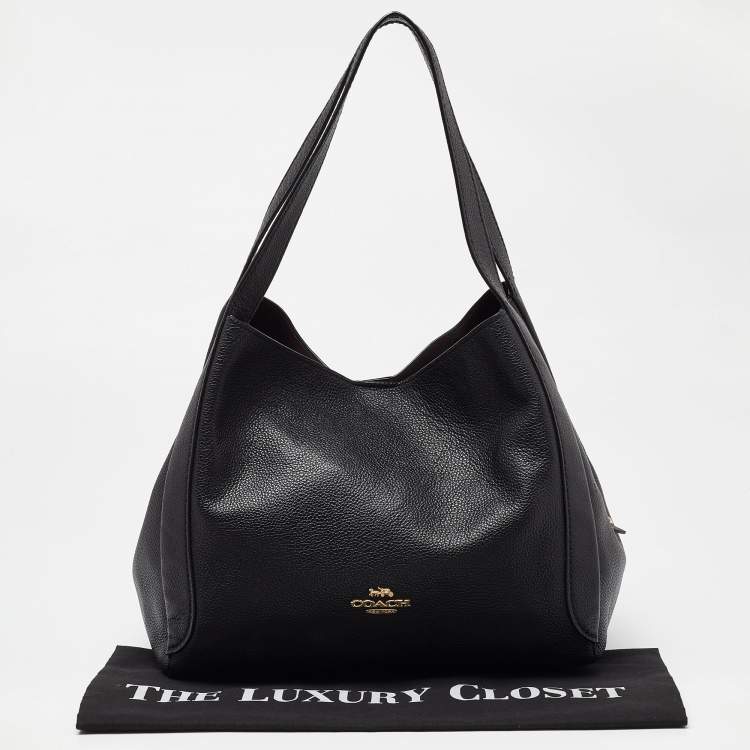 Pre Owned Coach Black Leather Hadley Hobo