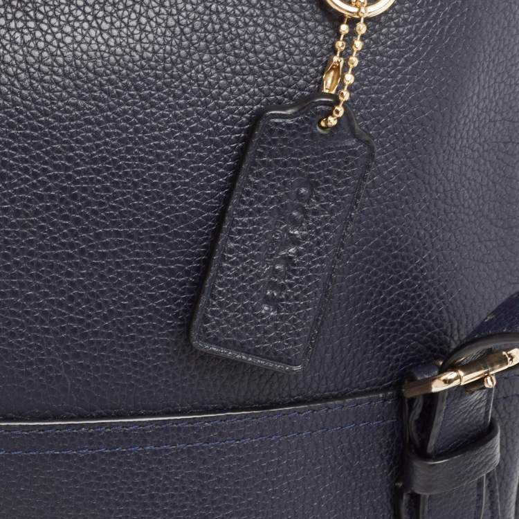 مملوكة مسبقًا Coach Black Leather Mini Turnlock Rucksack Backpack