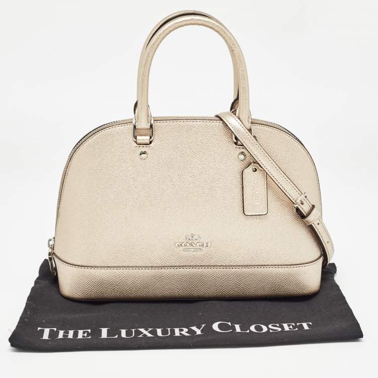 مملوكة مسبقًا Coach Metallic Leather Mini Sierra Satchel