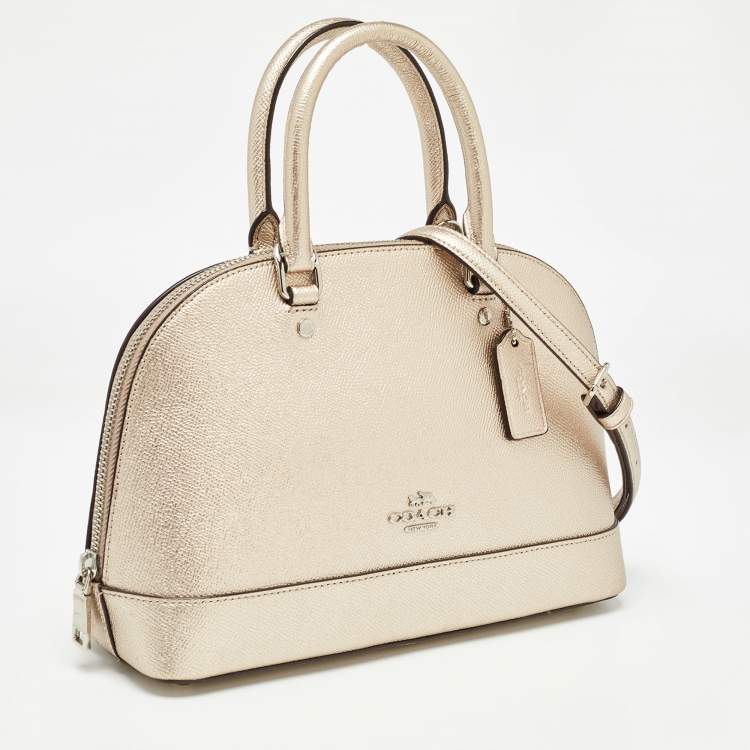 مملوكة مسبقًا Coach Metallic Leather Mini Sierra Satchel