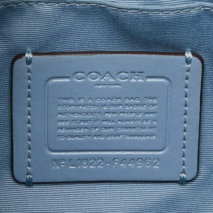 مملوكة مسبقًا Coach Blue Leather Mini Surrey Carryall Tote