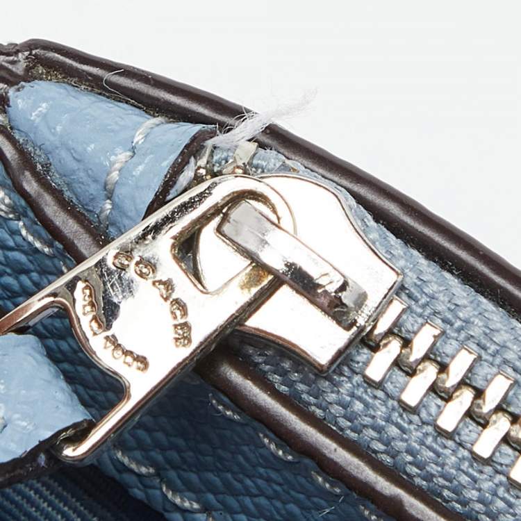 مملوكة مسبقًا Coach Blue Leather Mini Surrey Carryall Tote