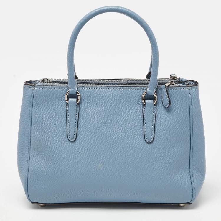 مملوكة مسبقًا Coach Blue Leather Mini Surrey Carryall Tote
