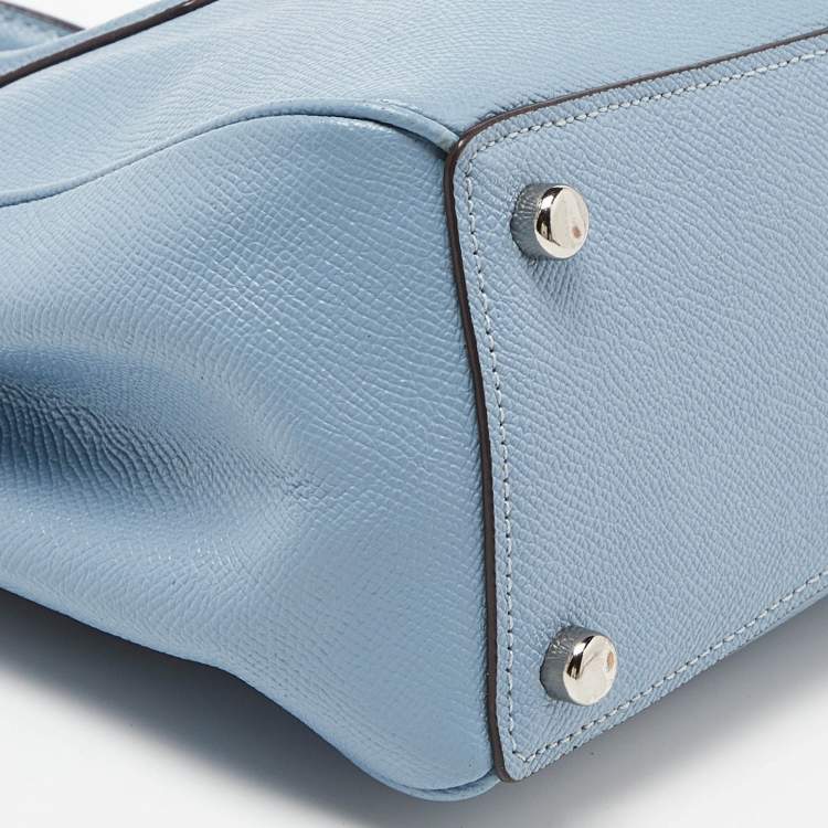 مملوكة مس�بقًا Coach Blue Leather Mini Surrey Carryall Tote