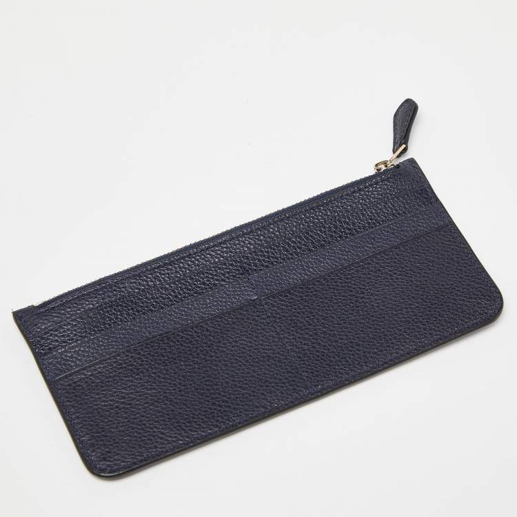 Pre Owned Coach Navy Blue Leather Noa Pop Up Crossbody Bag