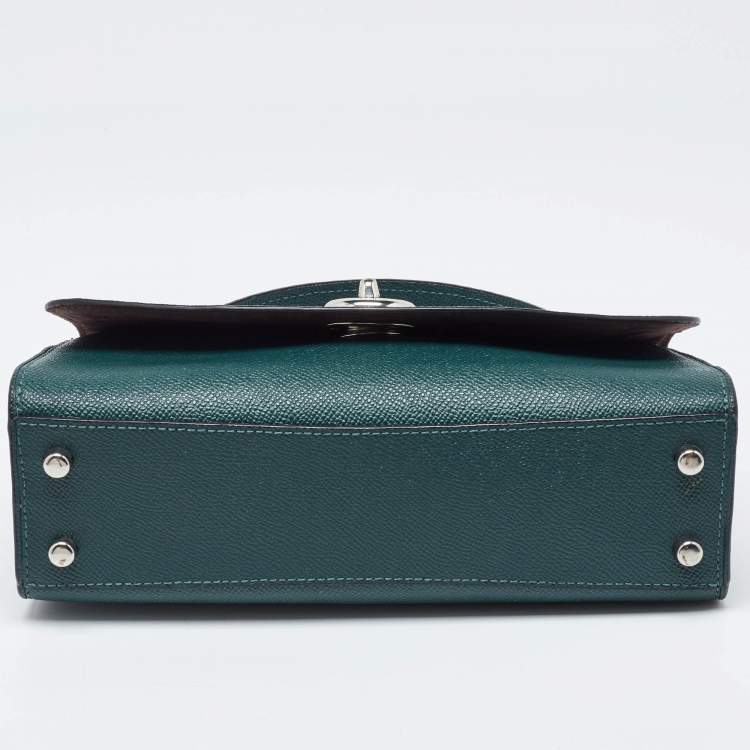 Pre Owned Coach Green Leather Tilly Top Handle Bag