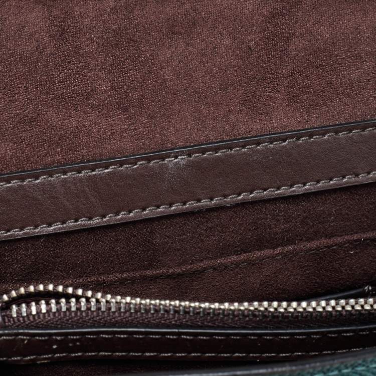 Pre Owned Coach Green Leather Tilly Top Handle Bag