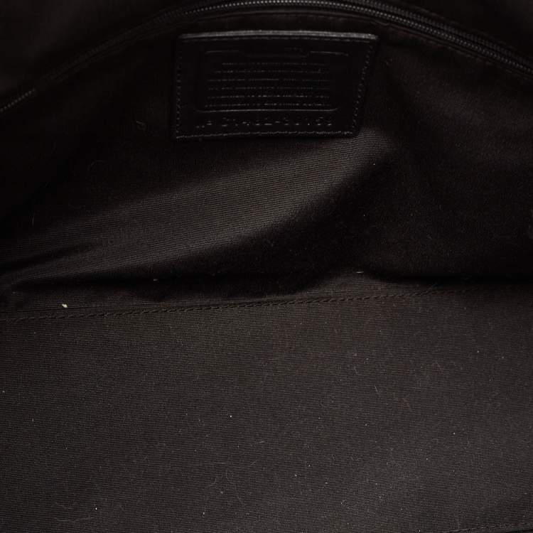 Pre Owned Coach Black Signature Canvas and Leather Bleecker Riley Tote