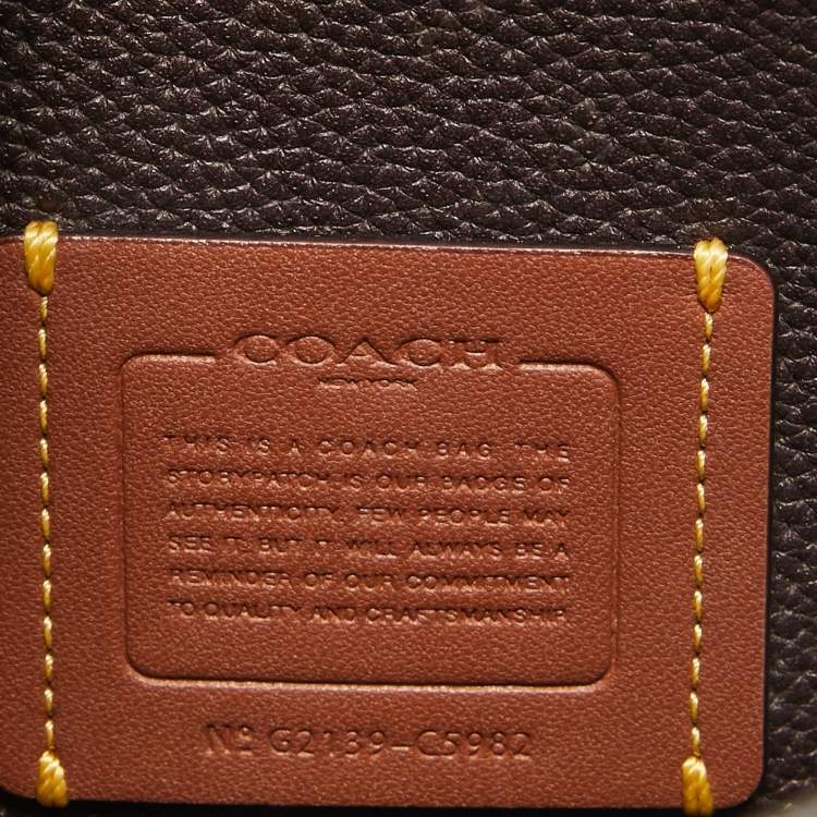 Pre Owned Coach Grey Signature Embossed Leather Tyler Carryall Tote