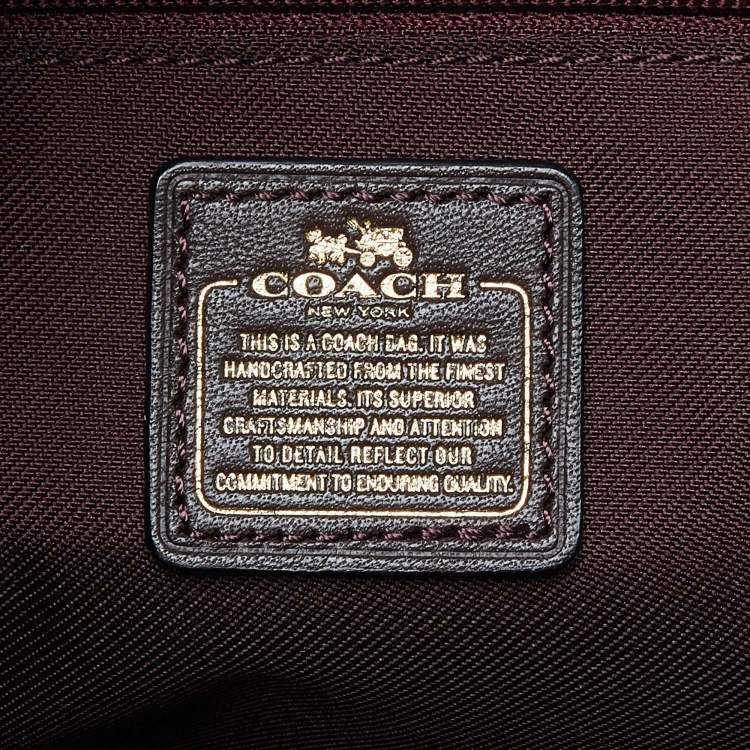 Pre Owned Coach Burgundy Leather Swagger 33 Tote