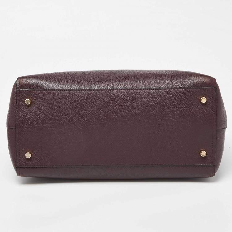 Pre Owned Coach Burgundy Leather Swagger 33 Tote