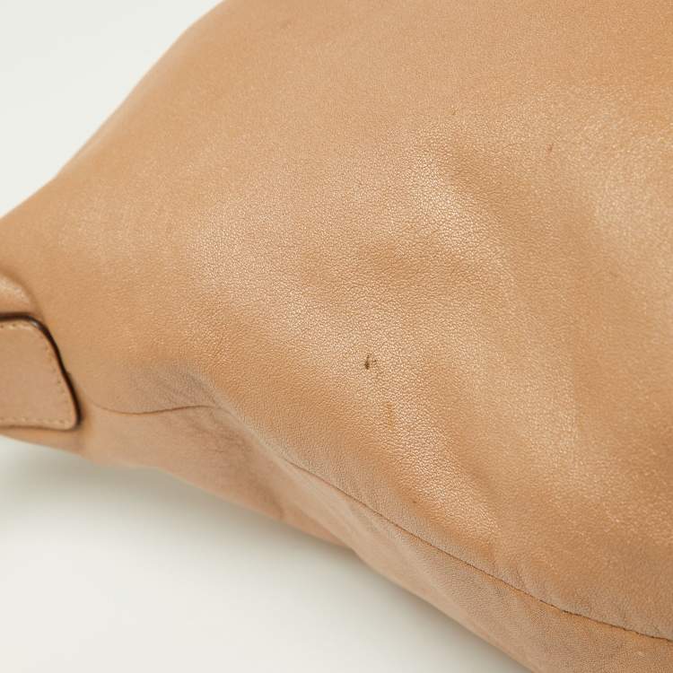 Pre Owned Coach Beige Leather Ashley Satchel