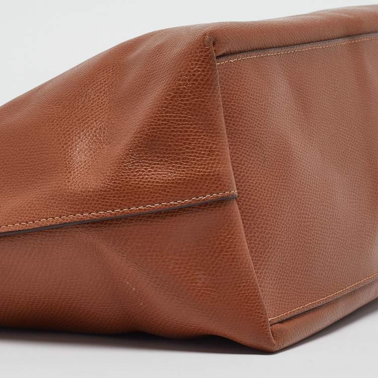 Pre Owned Coach Brown Leather City Zip Tote