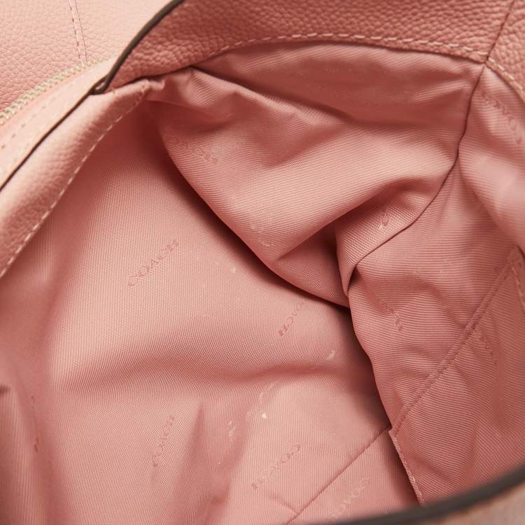 Pre Owned Coach Pink Leather Edie Shoulder Bag