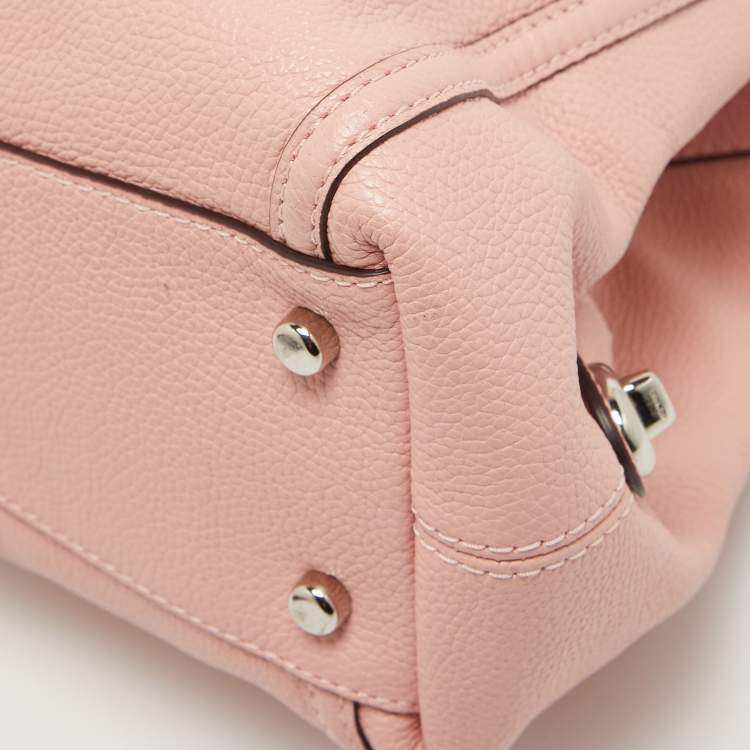 Pre Owned Coach Pink Leather Edie Shoulder Bag