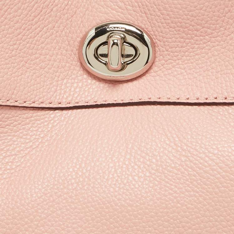 Pre Owned Coach Pink Leather Edie Shoulder Bag