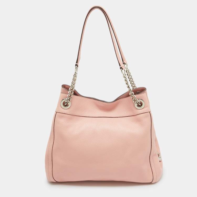 Pre Owned Coach Pink Leather Edie Shoulder Bag