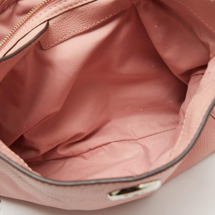 Pre Owned Coach Pink Leather Edie Shoulder Bag