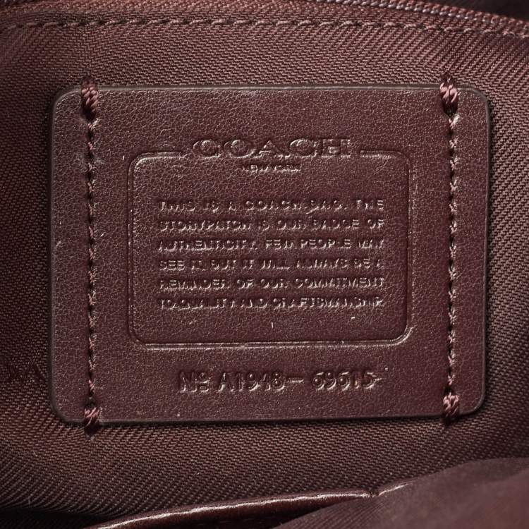 Pre Owned Coach Two Tone Beige Leather Sutton Hobo