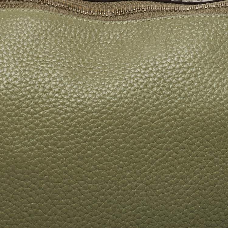 Pre Owned Coach Olive Green Leather Shay Shoulder Bag