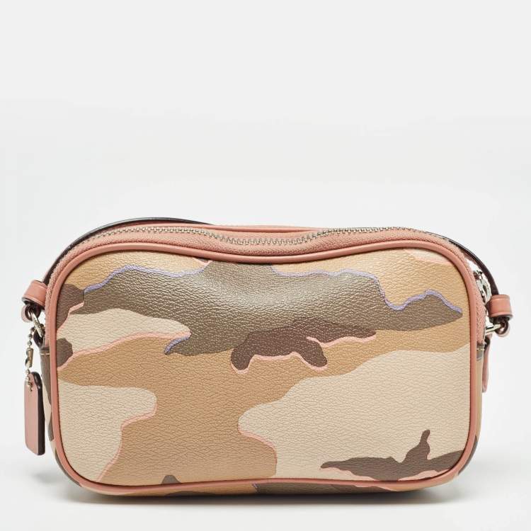 Pre Owned Coach Multicolor Camouflage Coated Canvas Crossbody Bag