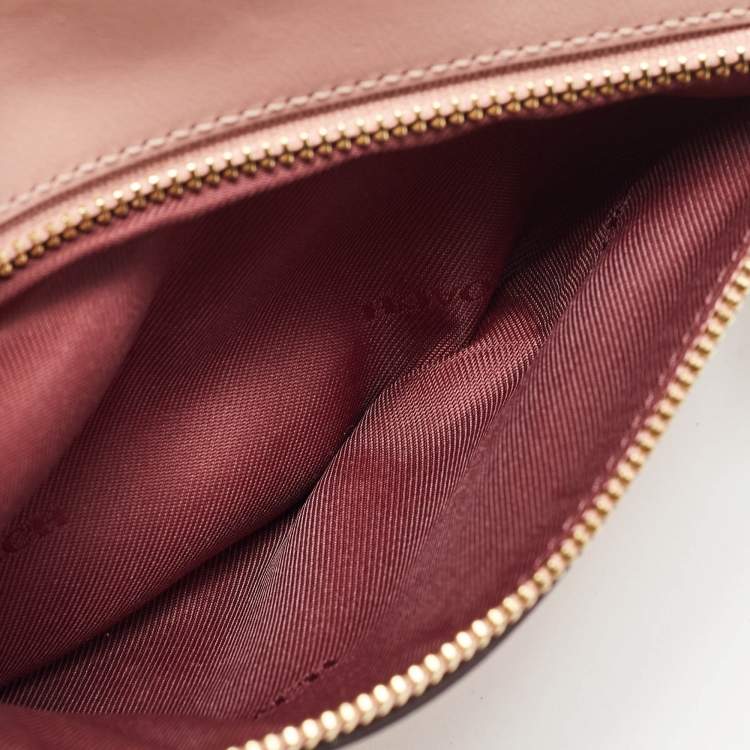 Pre Owned Coach Pink Leather Belt Bag