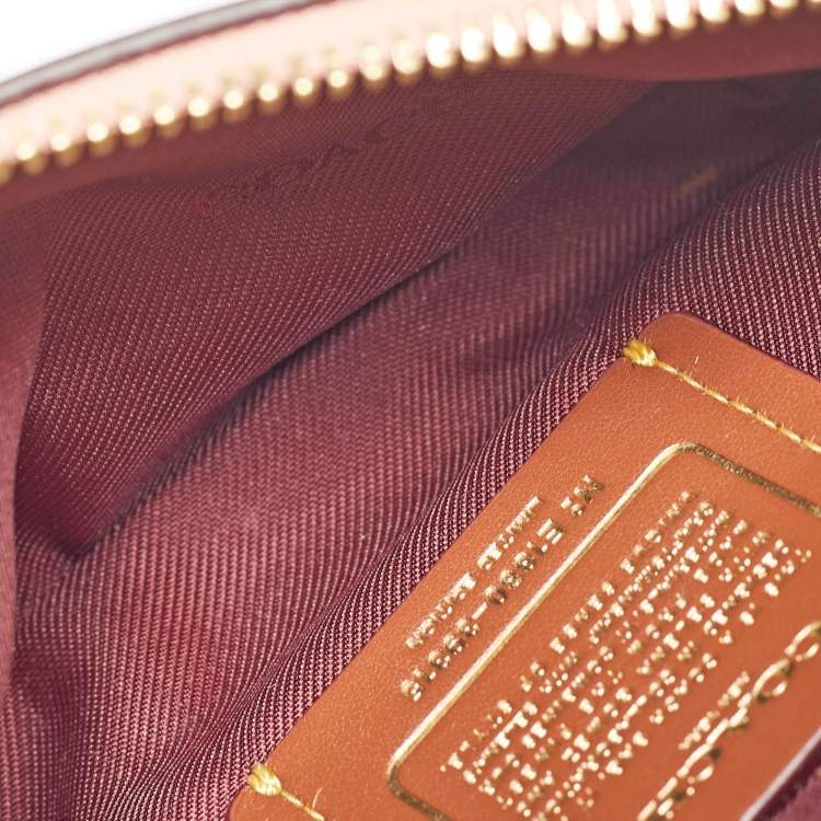 Pre Owned Coach Pink Leather Belt Bag