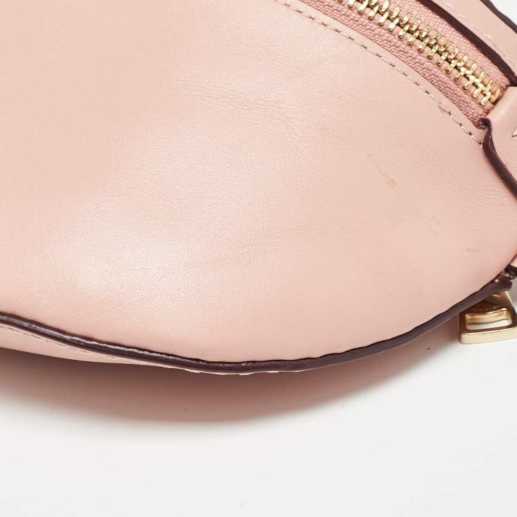 Pre Owned Coach Pink Leather Belt Bag