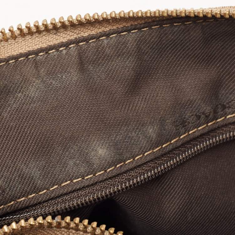 Pre Owned Coach Beige/Brown Signature Canvas and Leather Chelsea Hobo