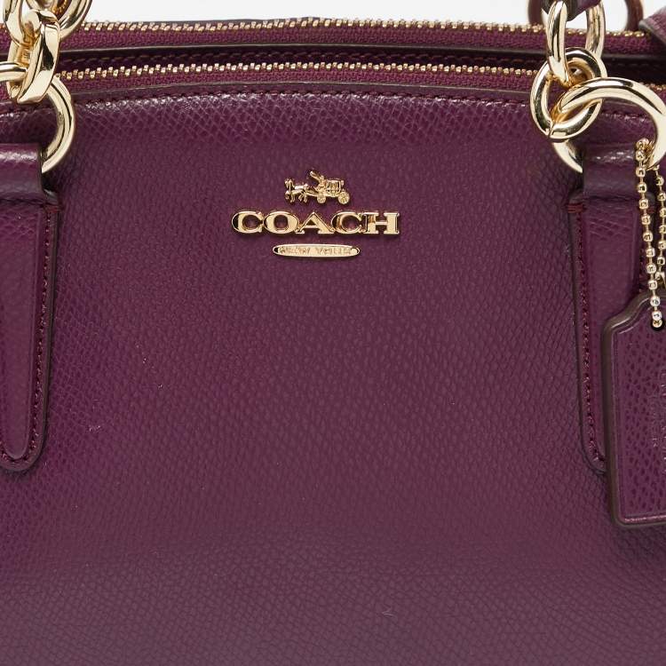 مملوكة مسبقًا Coach Purple Leather Christie Carryall Tote