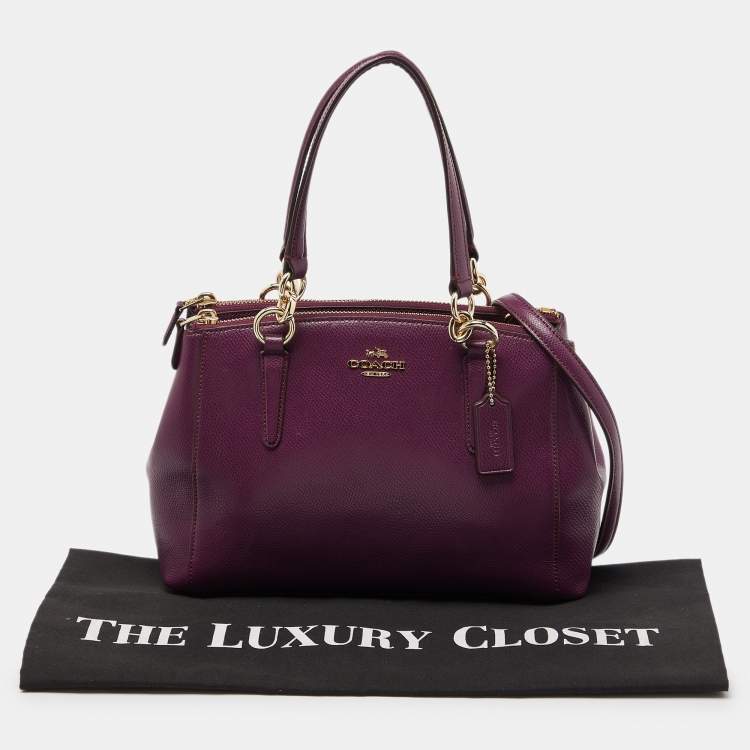 مملوكة مسبقًا Coach Purple Leather Christie Carryall Tote