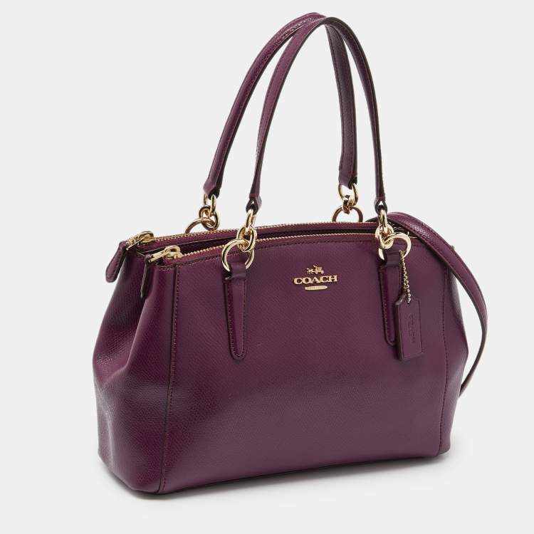 مملوكة مسبقًا Coach Purple Leather Christie Carryall Tote