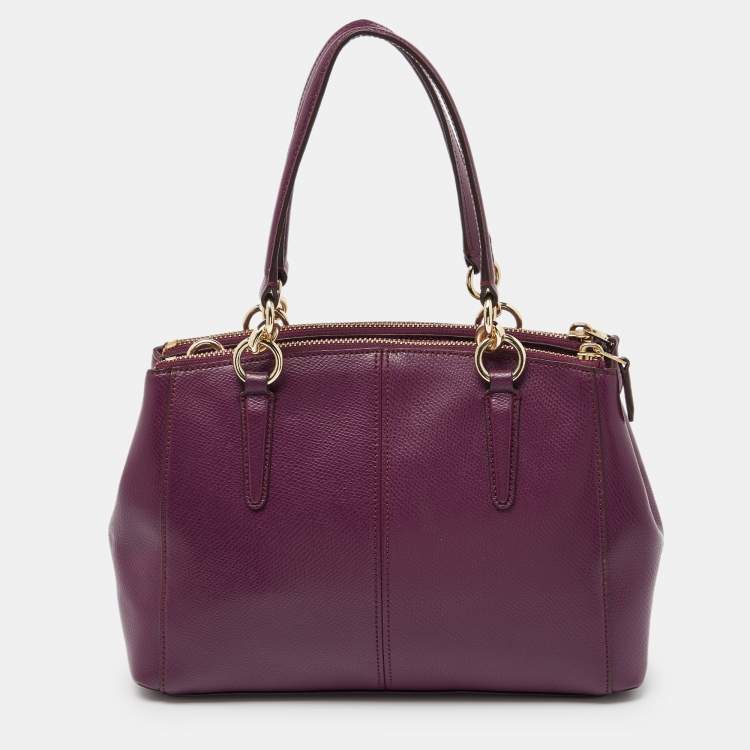 مملوكة مسبقًا Coach Purple Leather Christie Carryall Tote