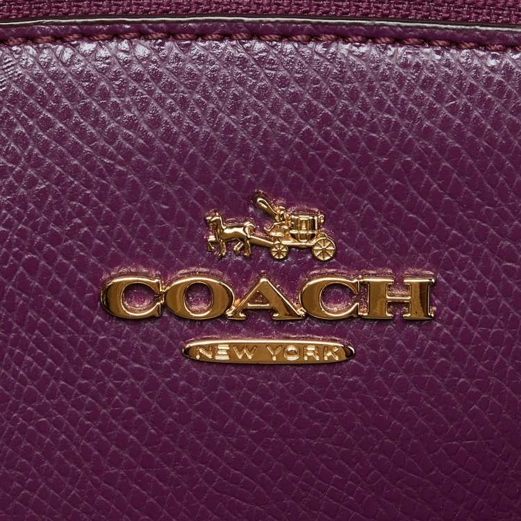 مملوكة مسبقًا Coach Purple Leather Christie Carryall Tote