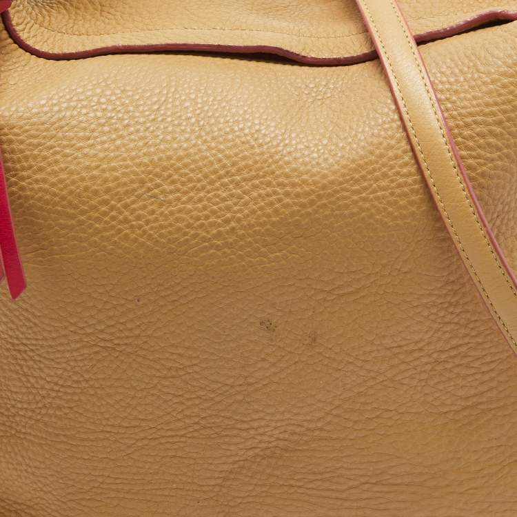 Pre Owned Coach Beige Leather Bleecker Hobo