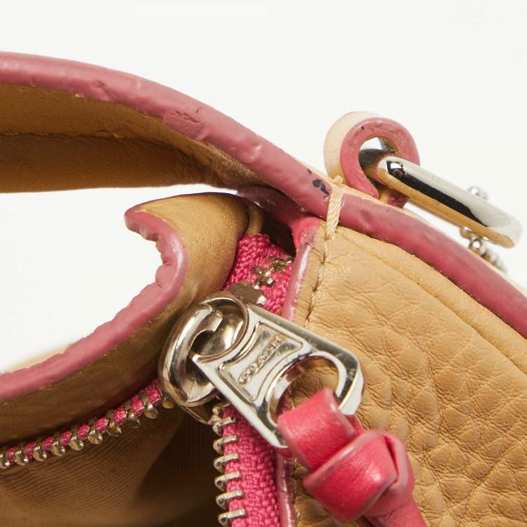 Pre Owned Coach Beige Leather Bleecker Hobo