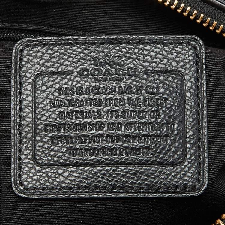 Pre Owned Coach Black/Brown Signature Coated Canvas and Leather Mini Bennett Satchel