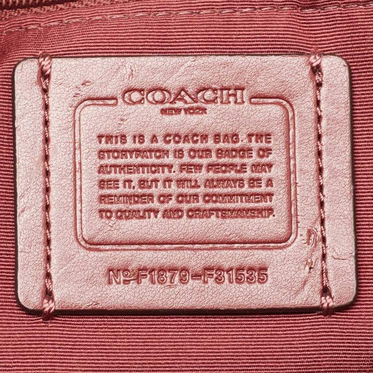 Pre Owned Coach Beige Leather Avenue Tote