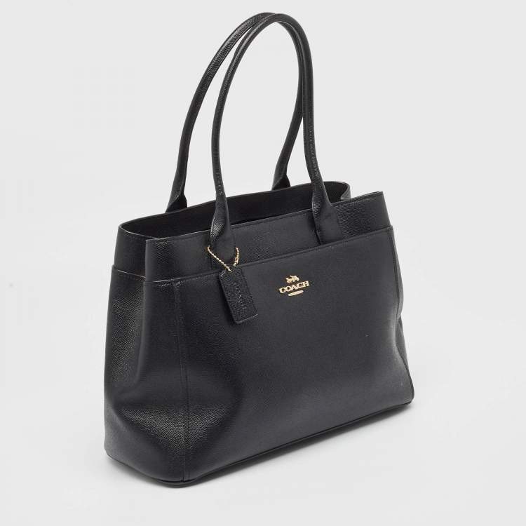 Pre Owned Coach Black Leather Casey Tote