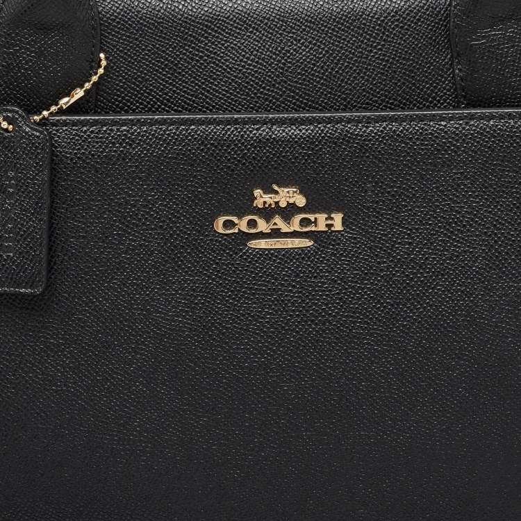 Pre Owned Coach Black Leather Casey Tote