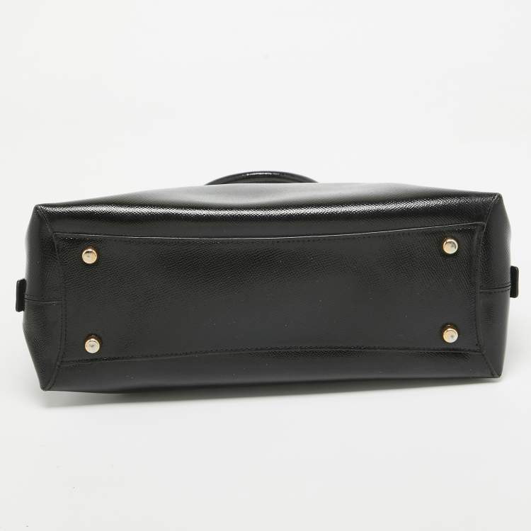 Pre Owned Coach Black Patent Leather Quinn Dome Bag