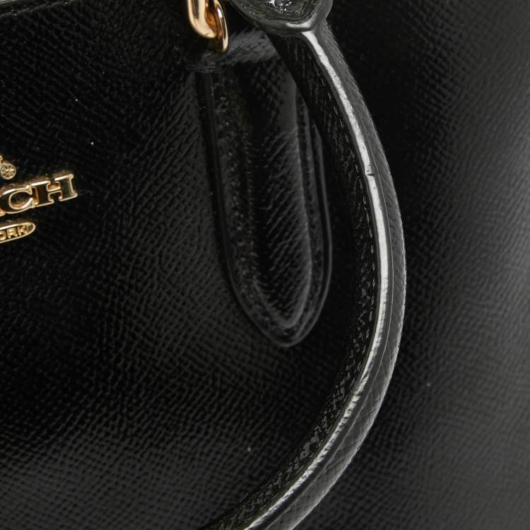 Pre Owned Coach Black Patent Leather Quinn Dome Bag