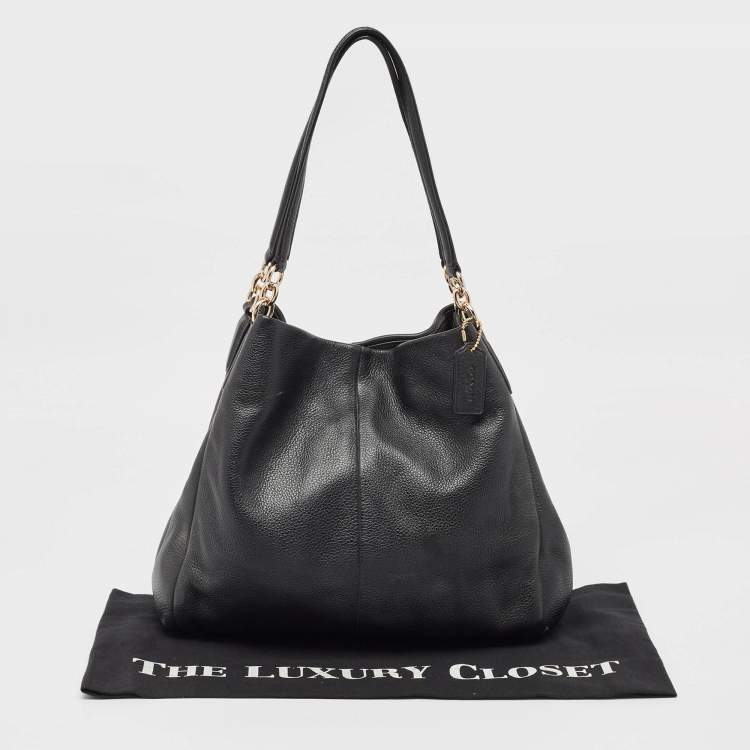 Pre Owned Coach Black Leather Phoebe Madison Shoulder Bag